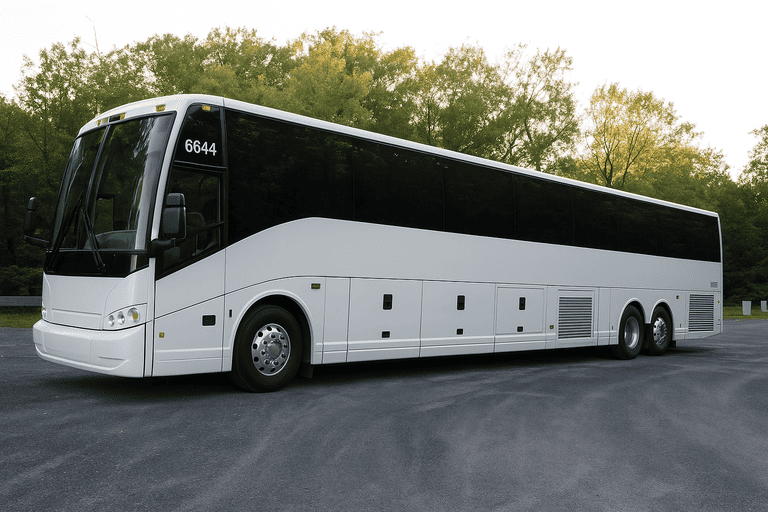exterior of Charter Bus Rental Kingsport coach bus